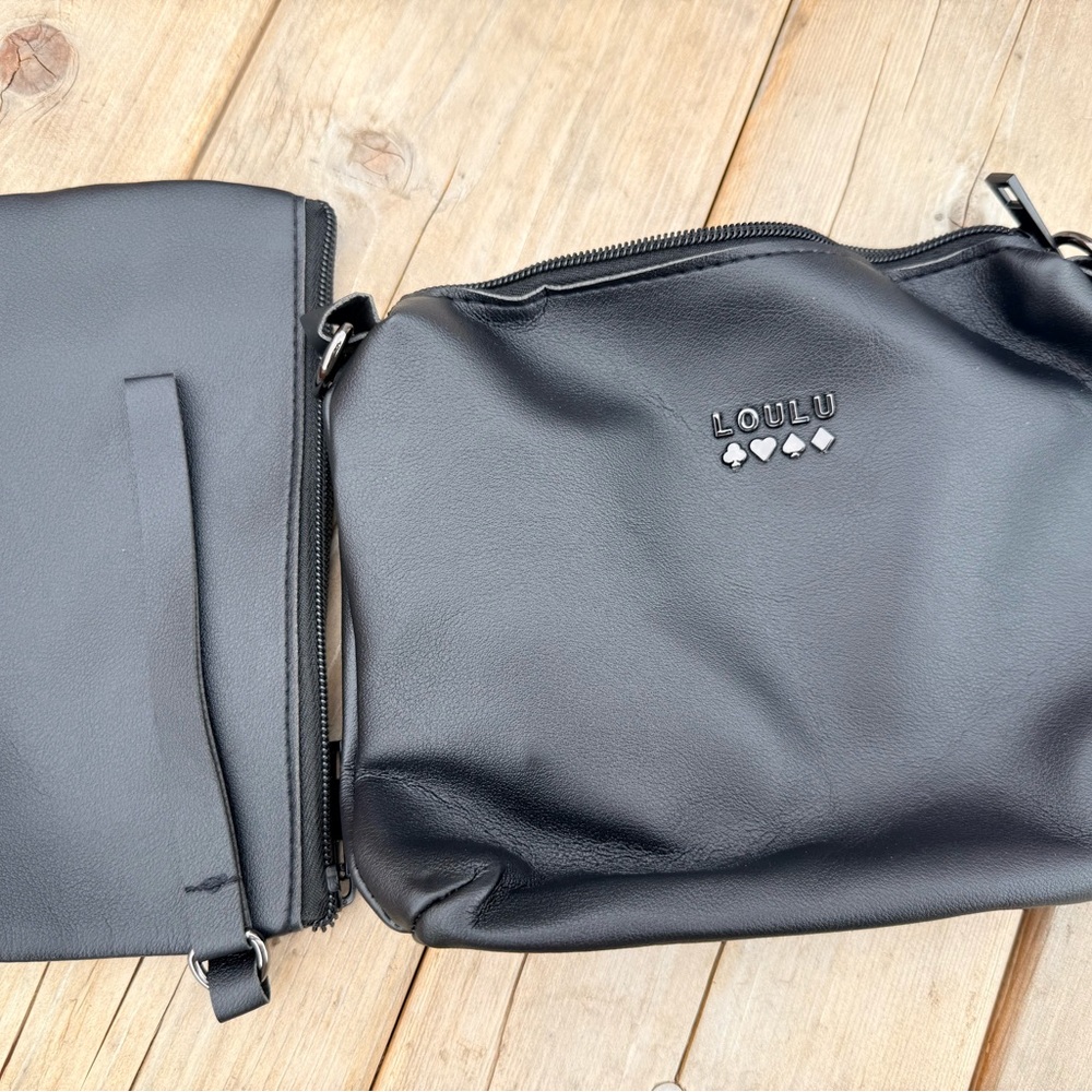 LOULU Black Crossbody Bag - Sleek Everyday Shoulder Bag